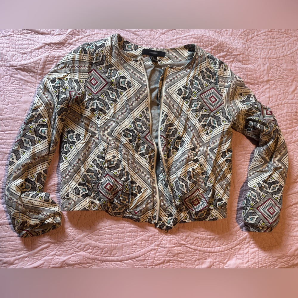 FOREVER 21 Patterned Women's Jacket MEDIUM